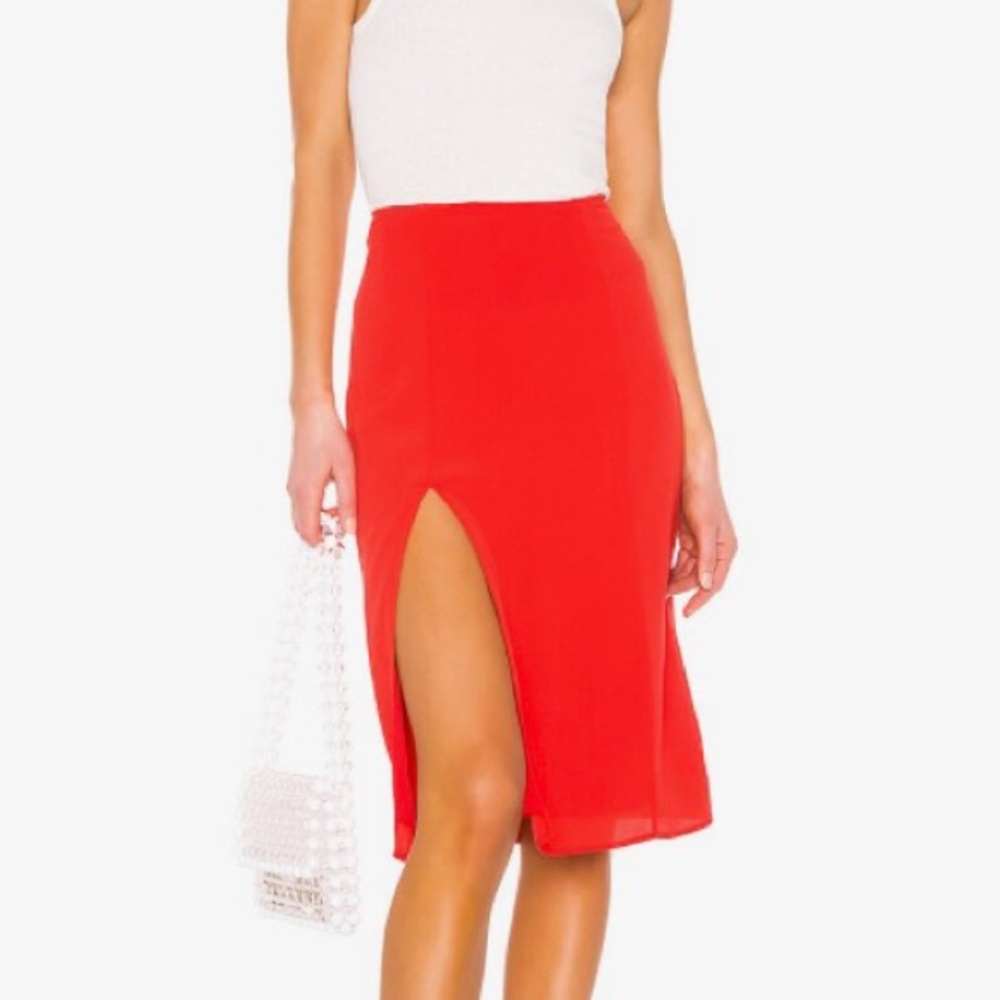 Crystal Slit Midi Skirt (Revolve >> superdown)